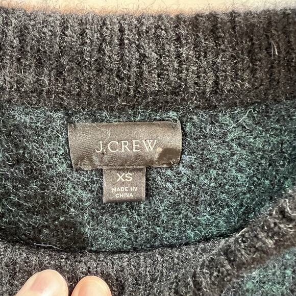 J.Crew Womens Alpaca Merino Wool Sweater Sz XS Tartan Plaid Preppy Academiacore - Picture 3 of 7